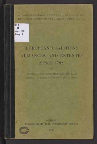 Титульный скан: EUROPEAN COALITIONS ALLIANCES, AND ENTENTES SINCE